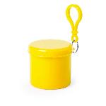 Дождевик BIRTOX белого цвета в жёлтом футляре с карабином, 127 х 102 см. материал LDPE