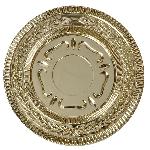 Медаль наградная "Золото"; золотистый; 12х12х2,2 см; D=8,7 см; металл, дерево, стекло; лазерная грав